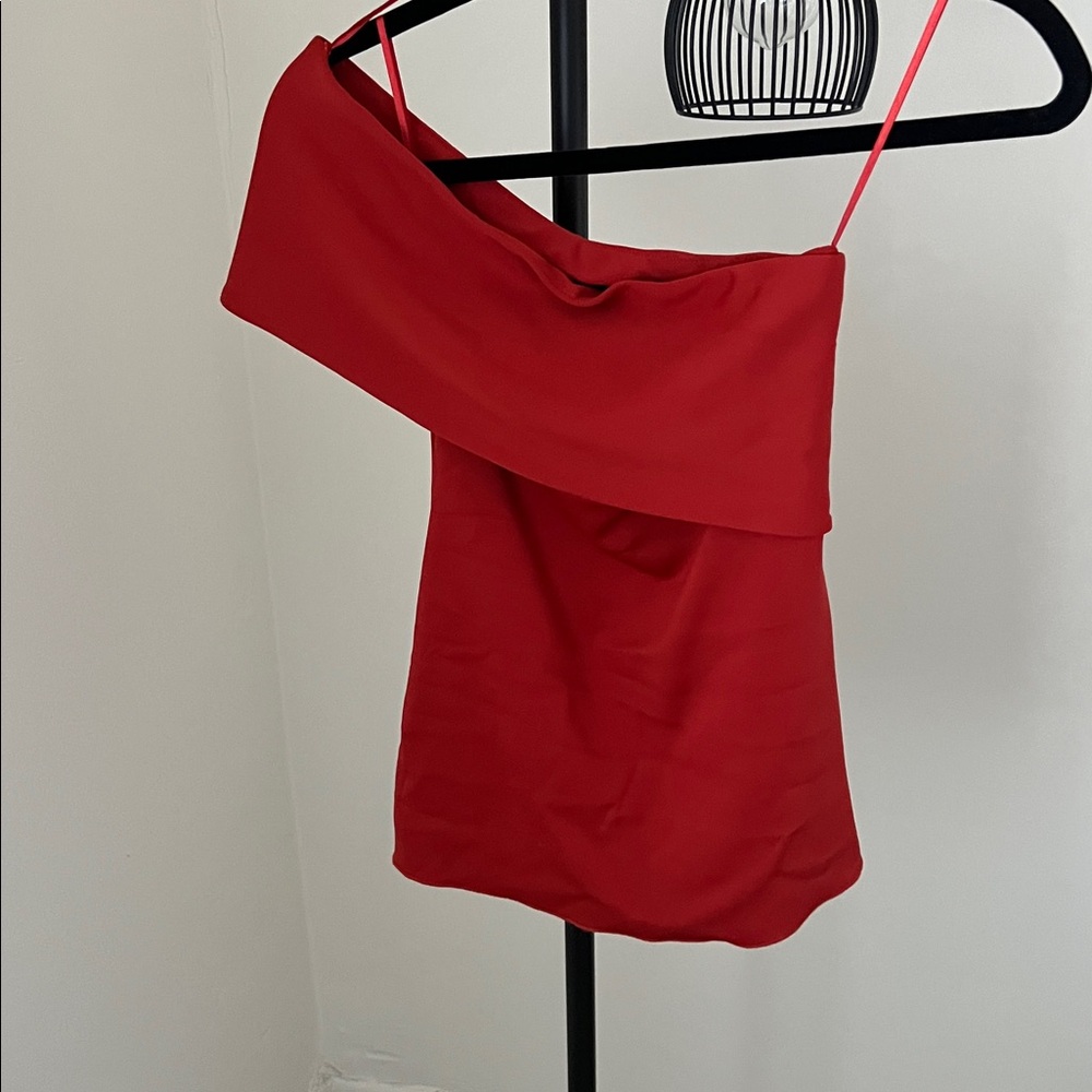Zara Red Off-Shoulder NWOT size s